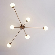 Люстра на штанге Imperiumloft JESI JESI01 цвет плафона/подвески Белый, цвет арматуры Золото-3