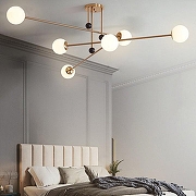 Люстра на штанге Imperiumloft JESI JESI01 цвет плафона/подвески Белый, цвет арматуры Золото-6