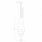 Люстра Covali JPL-20421 цвет плафона/подвески Бирюзовый, цвет арматуры Бирюзовый-8