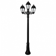 Фонарный столб Fumagalli Saba K22.156.S21.AYF1R цвет плафона/подвески Опал, Черный, цвет арматуры Черный