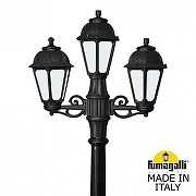 Фонарный столб Fumagalli Saba K22.156.S21.AYF1R цвет плафона/подвески Опал, Черный, цвет арматуры Черный-1