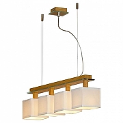 Люстра Lussole Montone LSF-2503-04 цвет плафона/подвески Бежевый, цвет арматуры Прозрачный, Хром, Коричневый-1