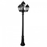 Фонарный столб Fumagalli Saba K22.156.S31.AXF1R цвет плафона/подвески Прозрачный, цвет арматуры Черный