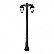 Фонарный столб Fumagalli Saba K22.157.S20.AYF1R цвет плафона/подвески Опал, цвет арматуры Черный