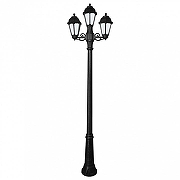 Фонарный столб Fumagalli Saba K22.157.S21.AYF1R цвет плафона/подвески Опал, Черный, цвет арматуры Черный