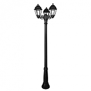 Фонарный столб Fumagalli Saba K22.157.S30.AXF1R цвет плафона/подвески Прозрачный, цвет арматуры Черный