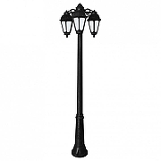 Фонарный столб Fumagalli Saba K22.157.S30.AYF1RDN цвет плафона/подвески Опал, Черный, цвет арматуры Черный