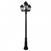 Фонарный столб Fumagalli Saba K22.157.S31.AXF1R цвет плафона/подвески Прозрачный, цвет арматуры Черный