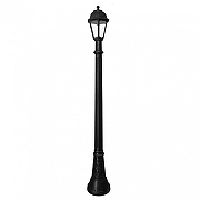 Фонарный столб Fumagalli Saba K22.158.000.AXF1R цвет плафона/подвески Прозрачный, цвет арматуры Черный