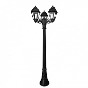 Фонарный столб Fumagalli Saba K22.158.S30.AXF1R цвет плафона/подвески Прозрачный, цвет арматуры Черный