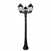 Фонарный столб Fumagalli Saba K22.158.S30.AYF1R цвет плафона/подвески Опал, Черный, цвет арматуры Черный