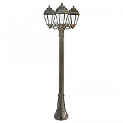 Фонарный столб Fumagalli Saba K22.158.S30.BYF1R цвет плафона/подвески Бронза, Опал, цвет арматуры Бронза