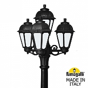Фонарный столб Fumagalli Saba K22.158.S31.AYF1R цвет плафона/подвески Опал, цвет арматуры Черный-1