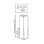 Люстра Lightstar Tubo L3T747147 цвет плафона/подвески Белый, Черный, цвет арматуры Черный-7