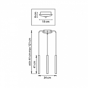 Люстра Lightstar Tubo L3T747233 цвет плафона/подвески Золото, цвет арматуры Золото-7
