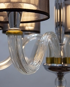 Люстра Manne Rosalie L.7702-6CH цвет плафона/подвески Черный, цвет арматуры Черный-1