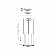 Люстра Lightstar Tubo L5T747237 цвет плафона/подвески Черный, цвет арматуры Черный-7