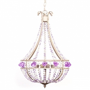 Люстра Manne L.6301 L.6301-5GR (PURPLE) цвет плафона/подвески Прозрачный, цвет арматуры Бежевый