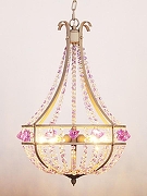 Люстра Manne L.6301 L.6301-5GR (PURPLE) цвет плафона/подвески Прозрачный, цвет арматуры Бежевый-1