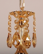 Люстра Abrasax Sylvia L.8110-5GO цвет плафона/подвески Янтарный, цвет арматуры Золото, Янтарный-5