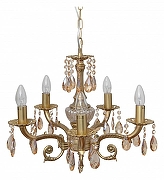 Люстра Abrasax Sylvia L.8110-5YB цвет плафона/подвески Янтарный, цвет арматуры Латунь, Янтарный