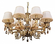 Люстра Abrasax Sylvia L.8110-8BR CRISTAL-SHADE цвет плафона/подвески Бежевый, Янтарный, цвет арматуры Бронза