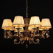 Люстра Abrasax Sylvia L.8110-8BR CRISTAL-SHADE цвет плафона/подвески Бежевый, Янтарный, цвет арматуры Бронза-3