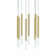 Люстра Lightstar Tubo L8T747143 цвет плафона/подвески Белый, Золото, цвет арматуры Золото-1