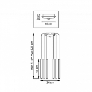 Люстра Lightstar Tubo L8T747233 цвет плафона/подвески Золото, цвет арматуры Золото-7
