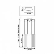 Люстра Lightstar Tubo L8T747343 цвет плафона/подвески Золото, цвет арматуры Золото-7