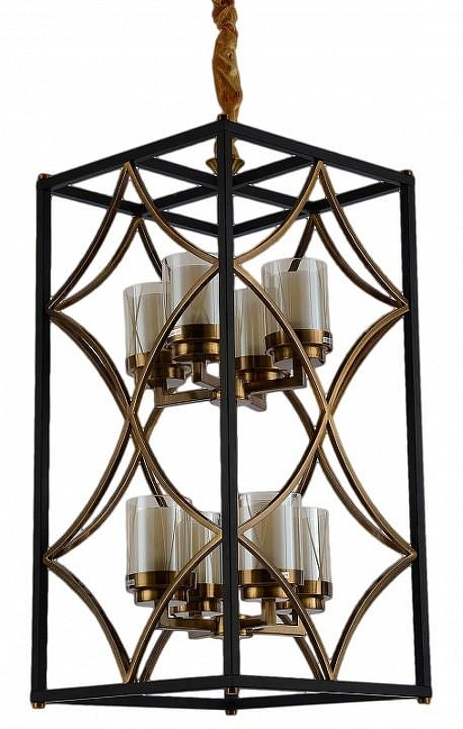 Люстра LUMINA DECO Quadrato LDP 1223-8 BK+MD 