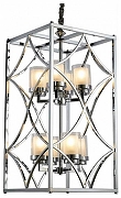 Люстра LUMINA DECO Quadrato LDP 1223-8 CHR цвет плафона/подвески Белый, Прозрачный, Хром, цвет арматуры Хром