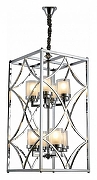 Люстра LUMINA DECO Quadrato LDP 1223-8 CHR цвет плафона/подвески Белый, Прозрачный, Хром, цвет арматуры Хром-1