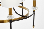 Люстра на штанге LUMINA DECO RODEZIO LDP 1229-6 MD цвет плафона/подвески Белый, цвет арматуры Латунь, Черный-4