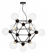 Люстра LUMINA DECO Zodiak LDP 160N-12 BK+PR цвет плафона/подвески Прозрачный, цвет арматуры Черный-2