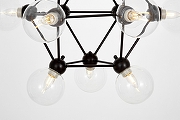 Люстра LUMINA DECO Zodiak LDP 160N-12 BK+PR цвет плафона/подвески Прозрачный, цвет арматуры Черный-3