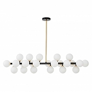 Люстра на штанге LUMINA DECO MARSIADA LDP 6033-24 BK+GD цвет плафона/подвески Белый, цвет арматуры Золото, Черный-1