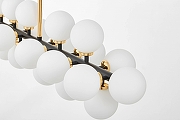 Люстра на штанге LUMINA DECO MARSIADA LDP 6033-24 BK+GD цвет плафона/подвески Белый, цвет арматуры Золото, Черный-3