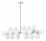 Люстра на штанге LUMINA DECO MARSIADA LDP 6033-24 CHR цвет плафона/подвески Белый, цвет арматуры Хром