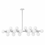 Люстра на штанге LUMINA DECO MARSIADA LDP 6033-24 CHR цвет плафона/подвески Белый, цвет арматуры Хром-1