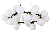 Люстра LUMINA DECO Marsiada LDP 6033-25 BK+MD цвет плафона/подвески Белый, цвет арматуры Бронза, Черный