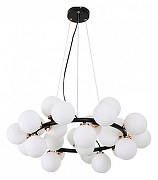 Люстра LUMINA DECO Marsiada LDP 6033-25 BK+MD цвет плафона/подвески Белый, цвет арматуры Бронза, Черный-1