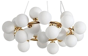 Люстра LUMINA DECO Marsiada LDP 6033-25 GD цвет плафона/подвески Белый, цвет арматуры Золото