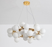 Люстра LUMINA DECO Marsiada LDP 6033-25 GD цвет плафона/подвески Белый, цвет арматуры Золото-1
