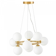 Люстра LUMINA DECO MARSIADA LDP 6033-9 MD цвет плафона/подвески Белый, цвет арматуры Латунь-4