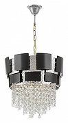 Люстра LUMINA DECO Kruvia LDP 7045-400 BK+CHR цвет плафона/подвески Прозрачный, Хром, цвет арматуры Хром-1