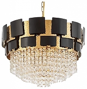 Люстра LUMINA DECO MOLINA LDP 7045-600 BK+GD цвет плафона/подвески Золото, Черный, цвет арматуры Золото