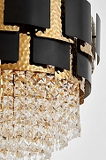 Люстра LUMINA DECO MOLINA LDP 7045-600 BK+GD цвет плафона/подвески Золото, Черный, цвет арматуры Золото-5