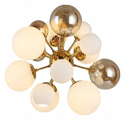 Люстра LUMINA DECO Galaksida LDP 8565-10/16 GD+TEA цвет плафона/подвески Белый, Оранжевый, цвет арматуры Золото