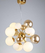 Люстра LUMINA DECO Galaksida LDP 8565-10/16 GD+TEA цвет плафона/подвески Белый, Оранжевый, цвет арматуры Золото-1